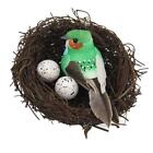 Artificial Birds with 2pcs Eggs Garden Sculpture Ornaments