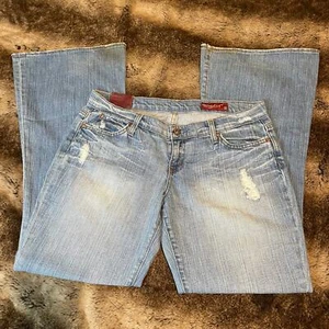 Vintage Blue 2 straight cut low rise light wash denim jeans, women's 30 - Picture 1 of 5