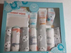 Honest Baby Basics Gift Set- Diapers, Wipes, Balm, Body Wash Body Lotion Kit