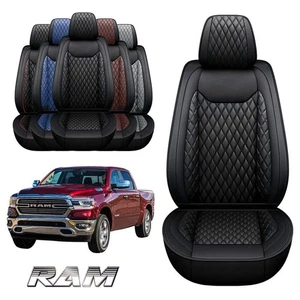 Deluxe PU Leather Car Seat Covers for Dodge Ram 2009-2021 1500 2500 3500 - Picture 1 of 10