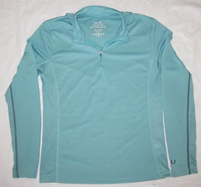 Sudadera con capucha Huk Icon Performance 1/4 cremallera para mujer talla mediana Bermuda verde azulado sudadera con capucha de pesca Foto 1 de 4