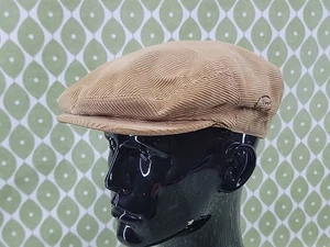 Vintage KANGOL flat Cord Cap Brown - Picture 1 of 12