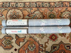 2x Vintage VENILIA Wallpaper Rolls Floral flower retro 80s 90s Cottagecore TC - Picture 1 of 4