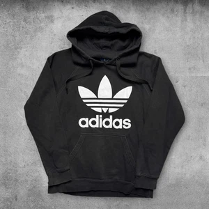Adidas Men's Hoodie Black M Pullover Trefoil Fleece Cotton Blend Sweatshirt - Picture 1 of 3