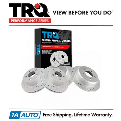 Juego de rotores de freno TRQ Performance para Jeep Grand Cherokee 1994-1998 Foto 1 de 4