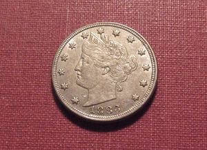 1883 "MIT CENT" LIBERTY V-NICKEL - SEHR HOCHWERTIG, TOP ZUSTAND! - Bild 1 von 4