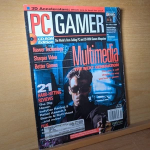 PC Gamer Magazine February 1996 Hexen Rebel Assault II NO LABEL - Picture 1 of 7