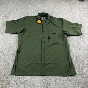 Truewerk Shirt Mens XXL 2XL Green Cloud Snap Front Workwear Uv Protection Work - Picture 1 of 10