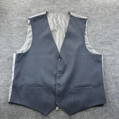 Stacy Adams Vest Mens 50L Gray Dress Suit Formal Lined Adjustable Back Waistcoat - Image 1 of 4
