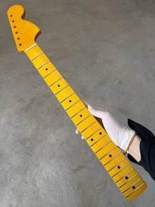 Round head stainless steel 21frets Yellow maple Electric Guitar Neck Matte - Picture 1 of 7