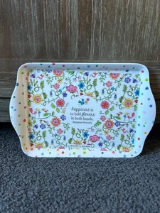Ashdene HAPPINESS IS TO HOLD FLOWERS IN BOTH HANDS Scatter Tray Trinket Plate - Picture 1 of 12