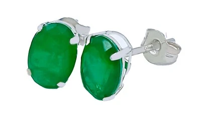 PENDIENTES ESMERALDA ORIGINALES 2,16 quilates oro blanco 14K - Valoración gratuita - Nuevos con etiquetas Foto 1 de 4