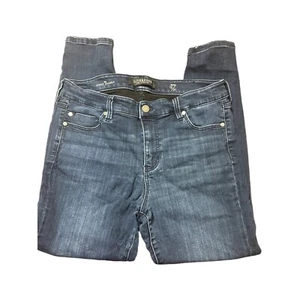 Liverpool Los Angeles Ankle Skinny Jeans Dark Wash Light Distressing Size 12 P - Picture 1 of 5