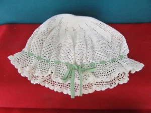 277. Antike Vintage Damen Nachtmütze viktorianischer Stil gehäkelt - Bild 1 von 3