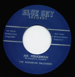 Franklin Brothers - Oh Laura - Mr. Policeman (7inch, 45rpm) - Singles Rock'n'... - Bild 1 von 3