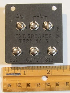 AM/FM External Speakers Phenolic Terminal Block w/ Screws ~ Radio DIY - Picture 1 of 2