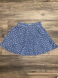 est 1989 place girls medium 7/8 blue and white floral skirt - Picture 1 of 2