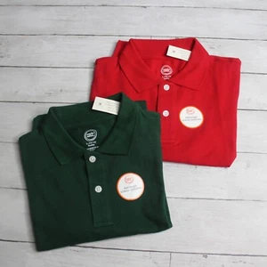 Wonder Nation Boy's Polo Shirt Size L 10 12 Husky Short Sleeve School Uniform - Picture 1 of 12