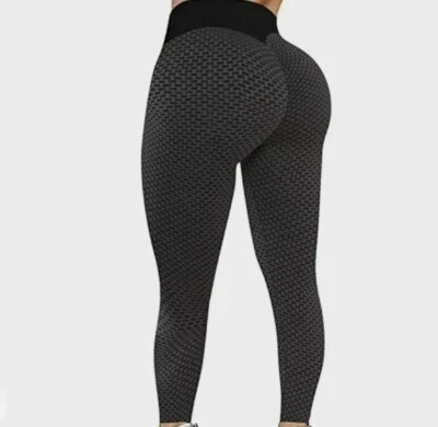 Leggings Booty Enhance Anticelulíticos Acanalados Elevación Trasera Negros Talla XL Foto 1 de 3
