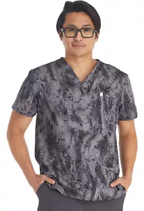 Tonal Topography Dickies Scrubs EDS Mens V Neck Top DK725 TLTY - Picture 1 of 6