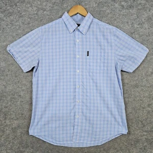 Ben Sherman Men's Blue & Pink Mini-Check Shirt Size M Button Down 100% Cotton - Picture 1 of 9