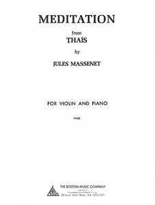 Meditation from Thais for Violin and Piano Sheet Music NEW 014021137 - Picture 1 of 1