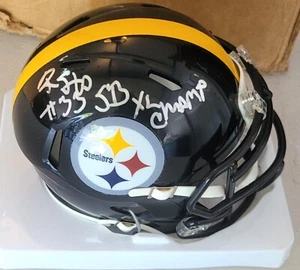 Signed RUSSELL STUVAINTS "SB XL "  Pittsburgh Steelers Mini Helmet w/Show ticket - Picture 1 of 1