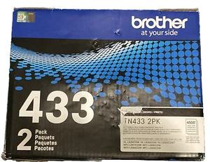 BROTHER Original TN433BK Schwarz Tonerkartuschen | 2er Pack | NEU/Open Box - Bild 1 von 4