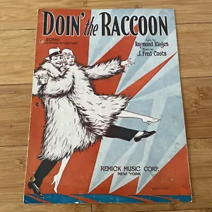 Vintage Noten - Doin' The Raccoon - 1928 Ukulele Klavier Banjo Mandola Guita - Bild 1 von 10