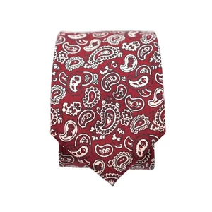 Polo Ralph Lauren Tie Red Paisley 100% Silk Classic 3" Handmade Italy Necktie - Picture 1 of 6