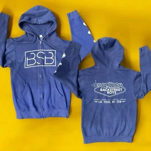 Felpa con cappuccio Backstreet ragazzo uomo taglia small donna media Las Vegas full zip - Foto 1 di 11