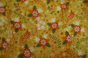 Near 1 yd Exclusively Quilters Fabric Sly as a a Fox Yellow Craft 43" x 34" BTP - Picture 1 of 4