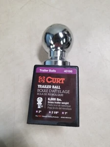 CURT 40166 2" Chrome Trailer Hitch Ball - Picture 1 of 3