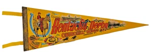 Vintage Kentucky Derby Churchill Downs Horse Racing Pennant 25" Colorful NoHoles - Picture 1 of 7