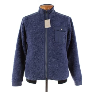 Peter Millar NWT Polyester Autumn Pile Fleece Jacket Size Medium In Solid Blue - Picture 1 of 15