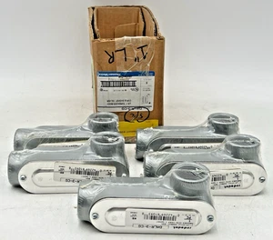 (5) RED DOT DALR-3-CG 1" LR STYLE CONDUIT BODY THREADED W/ COVER & GASKET - Picture 1 of 24