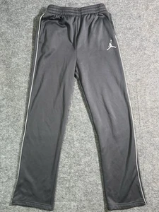 Nike Air Jordan Pants Boys XL 13-15 Gray Joggers Striped Jumpman Therma Fit - Picture 1 of 9
