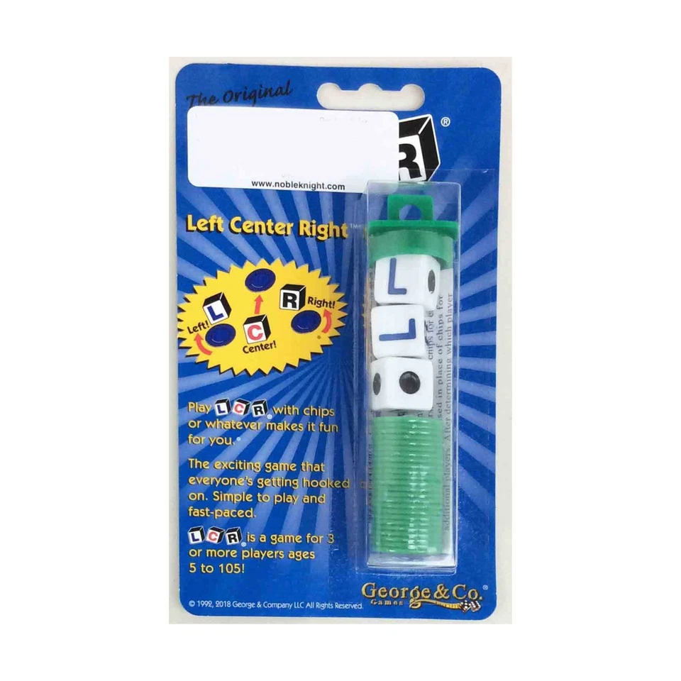 George & Co. LCR 骰子 LCR - 左中右骰子游戏 - 随机颜色状况极佳+ — 第 1/1 张图片
