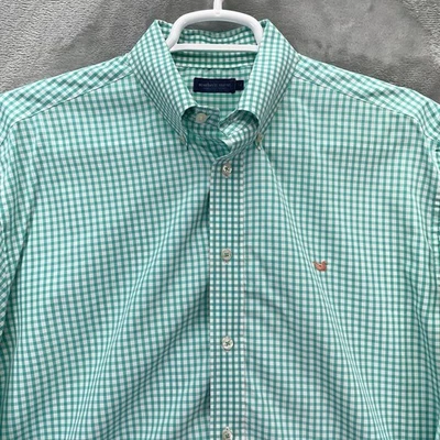 Camisa Southern Marsh Hombre Talla XL Verde Cuadros Cuadros Abotonada Preppy Manga Larga Foto 1 de 4