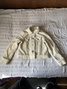 ART CLASS Large (10-12) Button Up Lined Jacket Ivory - Picture 1 of 13