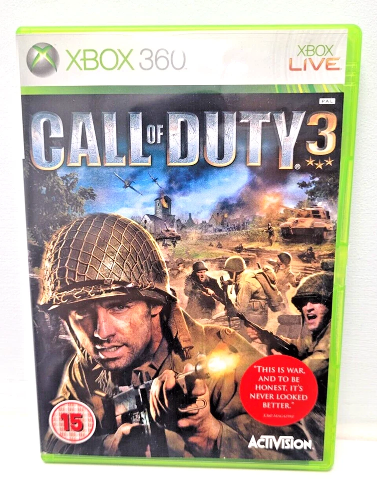 Call of Duty 3 Xbox 360 PAL UK EXCELLENT Condition WWII GAME WORLD WAR 2 - Image 1 of 2
