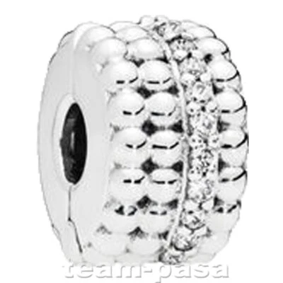 PANDORA ELEMENT 797520CZ beaded Brilliance Clip Silber Schmuck - Bild 1 von 2
