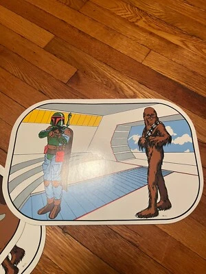 Sigma Star Wars Vintage 1982 PLACEMAT Boba Fett And Chewbacca Foto 1 de 4