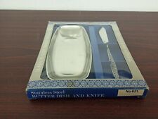 Vintage ~Stainless Steel ~Butler Dish ~Boxed ~VGC (SC37)