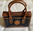 Vintage? Blue/brown Dooney & Bourke All Weather Leather Handle Purse/handbag
