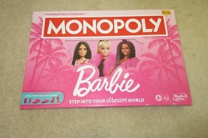 Monopoly Barbie Edition Family Board Game Hasbro Gaming Unopened See Photos - Picture 1 of 7
