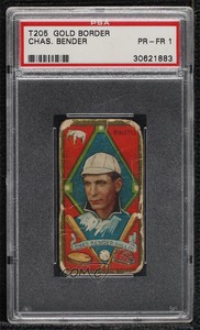 1911 T205 Polar Bear Back Chief Bender PSA 1 HOF