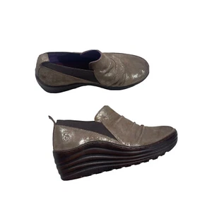 Zapatos de gamuza de bronce galante para mujer Bionica talla 7 marrón cuña N7 - Imagen 1 de 9