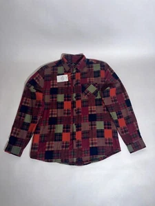 Portuguese Flannel Men's Shirt Patchwork Red Size XL OG LS Pocket Cotton Casual - Picture 1 of 7