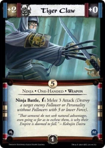 Legend of the Five Rings L5R CCG TF Twenty Festivals Tiger Claw - Picture 1 of 1